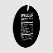 Welder Nutrition Facts Ornament (voorkant)