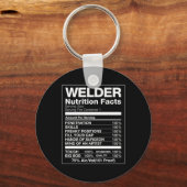 Welder Nutrition Facts Sleutelhanger (Voorkant)