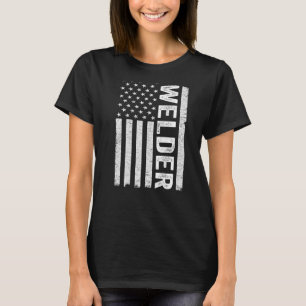 Welder Patriotic USA American Flag  Welding T-shirt
