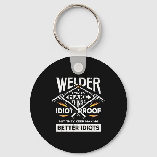 Welder probeert dingen te maken sleutelhanger (Voorkant)