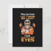 Welder Said Let op je ogen Bedankkaart (Voorkant)