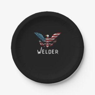 Welder Usa-vlag Papieren Bordje