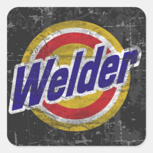 Welder Vierkante Sticker