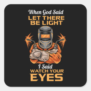 Welder Vierkante Sticker