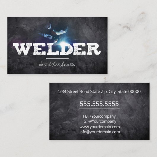 Welder Visitekaartje (Voorkant / Achterkant)