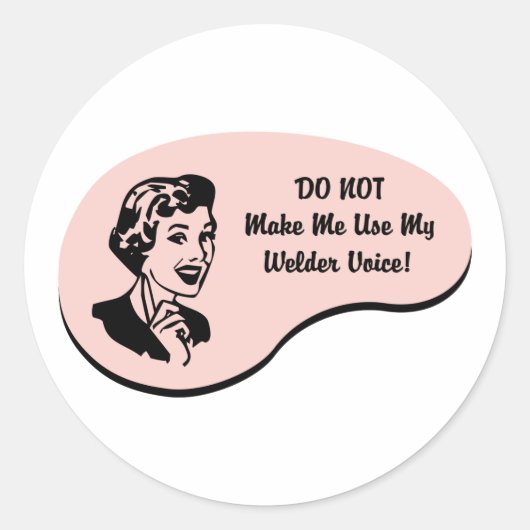 Welder Voice Ronde Sticker (Voorkant)