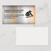 Welder Working on Steel | Metallic Background Visitekaartje (Voorkant / Achterkant)