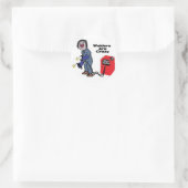 Welders zijn gek ronde sticker (Tas)