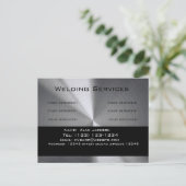 Welding Services Business card editable Briefkaart (Staand voorkant)