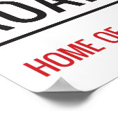 Welford Road Stadium Street Sign Poster (Hoek)