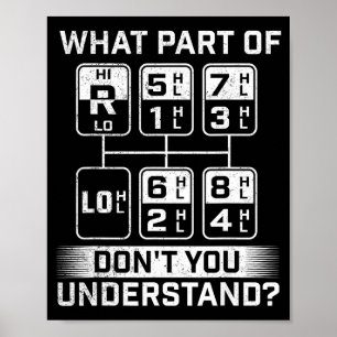 Welk Deel Begrijp Je Niet - Trucker Semi Vrachtwag Poster