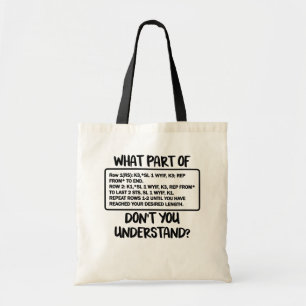 Welk deel van de Canvas tas Knitting