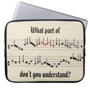 Welk deel van de Renaissance Medieval Notation Lap Laptop Sleeve