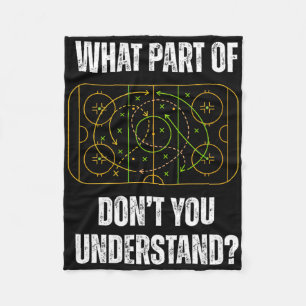 Welk deel van hockey begrijp je niet Grappig winne Fleece Deken