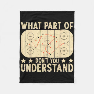 Welk deel van hockey begrijp je niet Hockey Speler Fleece Deken