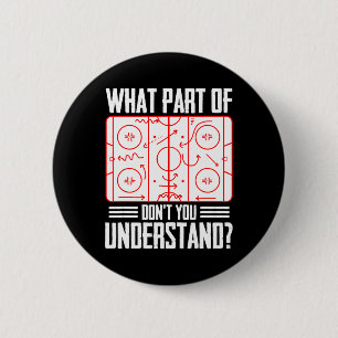 Welk Deel Van Hockey Begrijp Je Niet IJsHockey Ronde Button 5,7 Cm