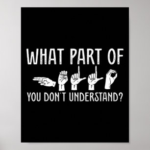 Welk deel van je begrijpt design leraar niet poster