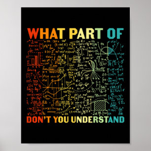 Welk deel van jou begrijpt wiskunde niet Wiskunde  Poster