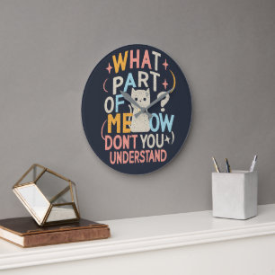 Welk deel van Meow begrijpt Funny Cat niet Grote Klok