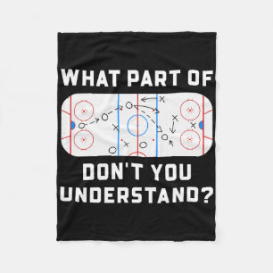 Welk deel van snap je niet Grappige Hockey Plaat Fleece Deken
