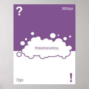 Welk lettertype? 72 punt Helvetica Poster