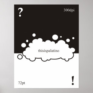 Welk lettertype? 72 punt Palatino Poster