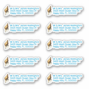 Welk Shell Return Address Stickers