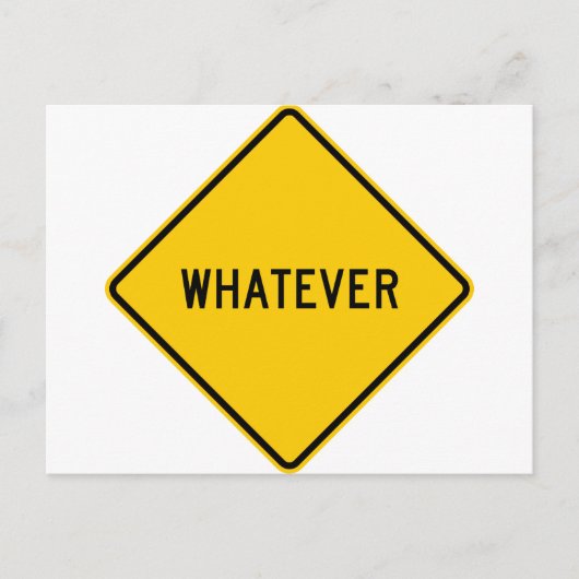 Welk snelwegteken ook briefkaart (Voorkant)