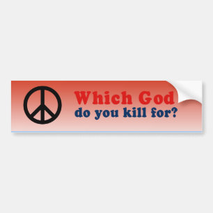 Welke God offer je op Bumpersticker