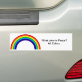 Welke kleur is Peace? Bumpersticker (Op auto)