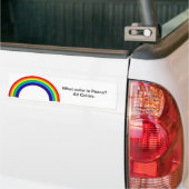 Welke kleur is Peace? Bumpersticker (Op Truck)