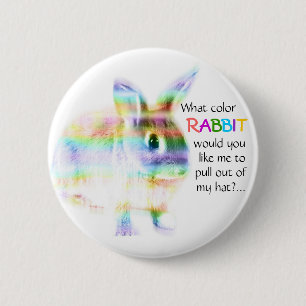 Welke kleur konijn...? ronde button 5,7 cm