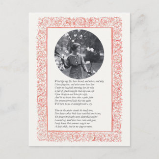 Welke lippen mijn lippen hebben gekust, en waar, e briefkaart