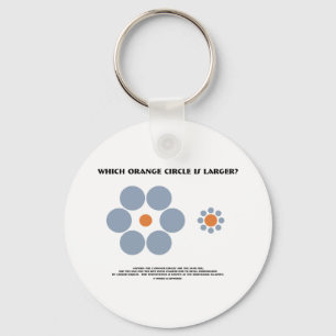 Welke Oranje cirkel is groter? (optische verlichti Sleutelhanger