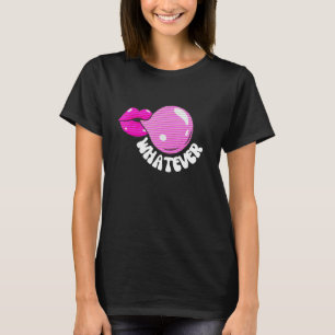Welke Pop Lips Bubble Gum Onzorgvuldige houding T-shirt