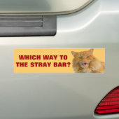 Welke weg naar de Stray Bar? Bumpersticker (Op auto)