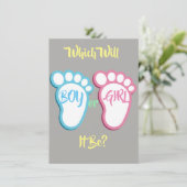 Welke zal het zijn? genderonthulling kaart (Staand voorkant)