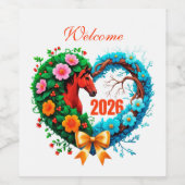 Welkom 2026 wijn etiket (Enkel label)