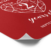 Welkom 2e verjaardag, gepersonaliseerd poster (Hoek)