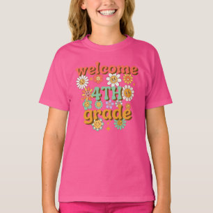 WELKOM 4E LEERJAAR TERUG NAAR SCHOOL EERSTE DAG S T-SHIRT