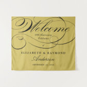 Welkom 50e Jubileum Elegant Silver Script Wandkleed (Voorkant (horizontaal))