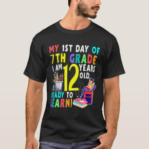 Welkom 7e klas terug naar school T-shirt Happy 1st