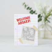 welkom aan boord briefkaart (Staand voorkant)