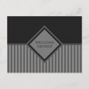 welkom aan boord (diamantStriped) Briefkaart