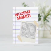 welkom aan boord kaart (Staand voorkant)