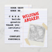 welkom aan boord kaart (Voorkant / Achterkant)