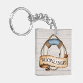 Welkom aan boord Nautical Beach Sleutelhanger (Voorkant Links)