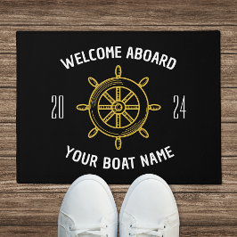 Welkom aan boord van Gift Boat Owners Black & Gold Deurmat