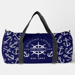 Welkom aan boord van Nautical Navy Blue Boat anker Plunjezak