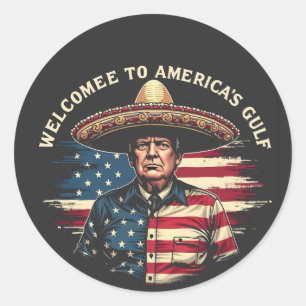 Welkom aan de oostkust van de Golf van Trump Ronde Sticker